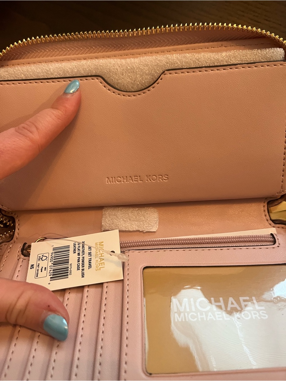 Michael Kors Blush Jet Set Wristlet - Large - Picture 3 of 4